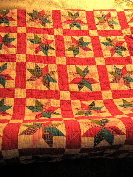 handmade orange quilt design
