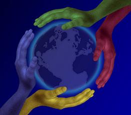 hands holding earth globe