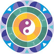 yin yang mandala in circle