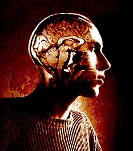 Astract image of mans face