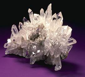 beautiful white quartz crystal cluster