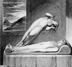 womans soul or spirit leaving the physical body