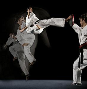 Steven Ho Martial Arts in Air Kick
